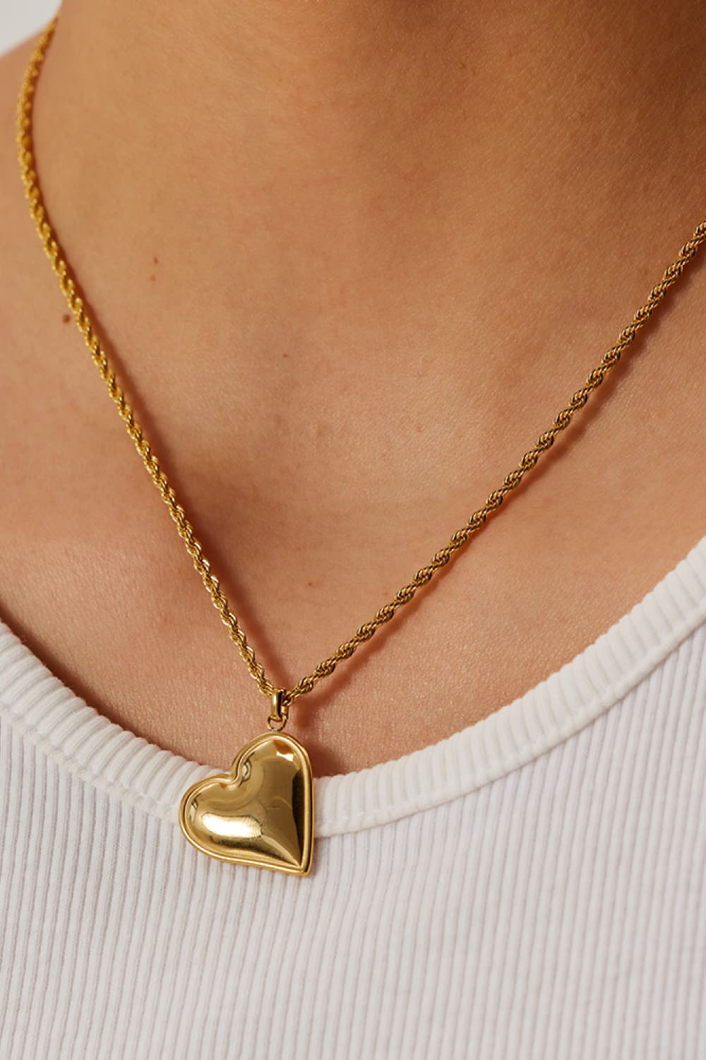 Kirstin Heart Pendant Copper Necklace
