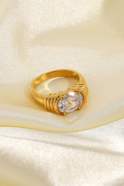 Emily 18K Gold Plated Zircon Ring (Copy)