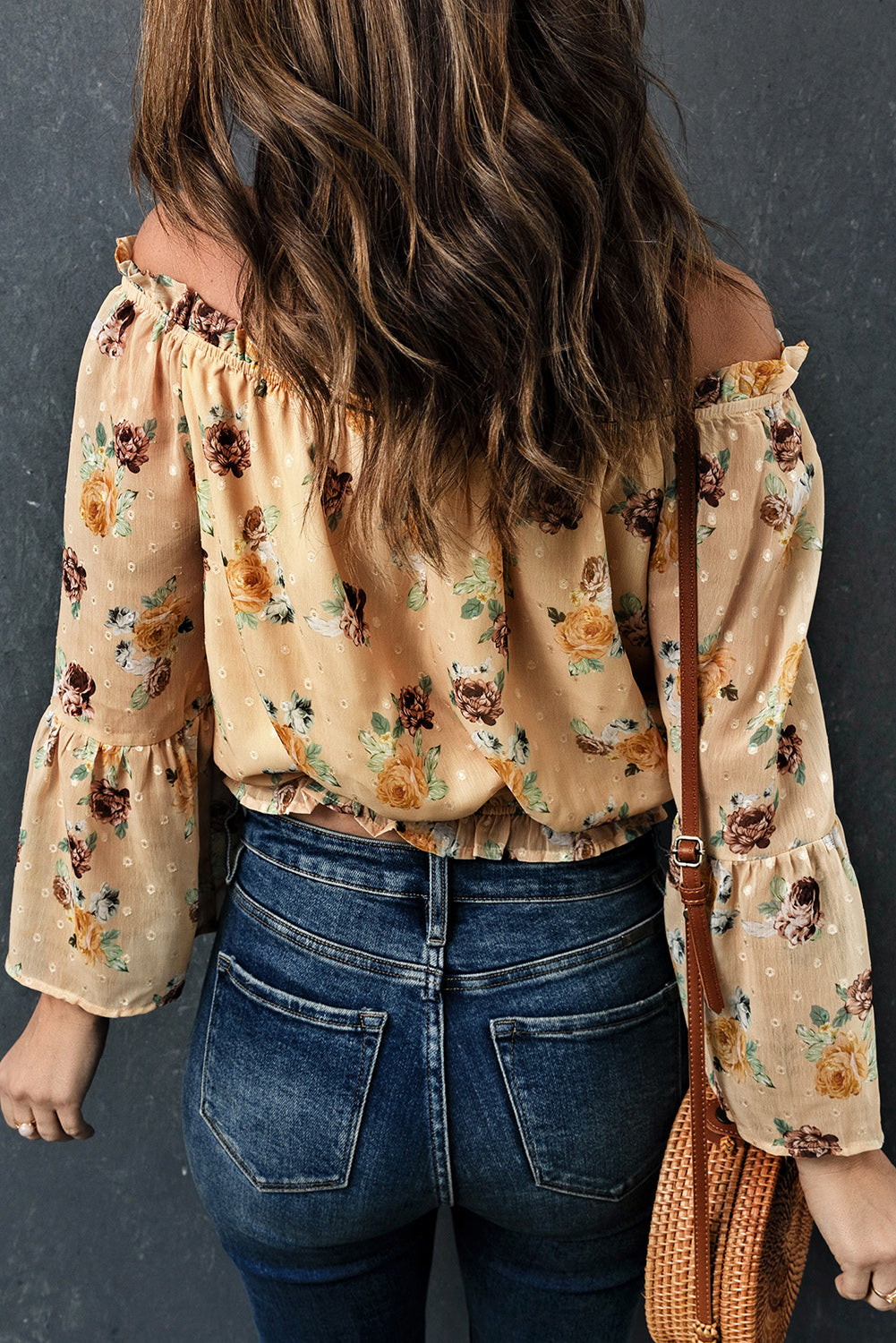 Faith Floral Off-Shoulder Ruffle Hem Top (Copy)