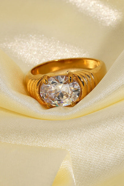 Emily 18K Gold Plated Zircon Ring (Copy)